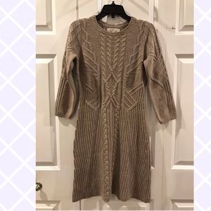 Ann Taylor LOFT Sweater Dress cable knit NWT SZ S